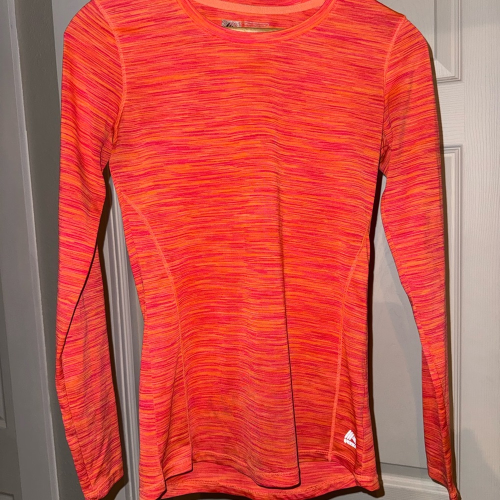 6/$15 Bright Orange and Pink Long Sleeve Top